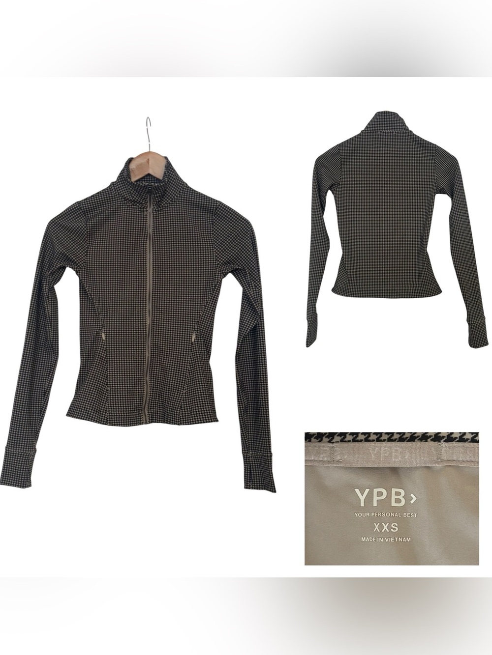 Abercrombie Your Personal Best Houndstooth Track Jacket
